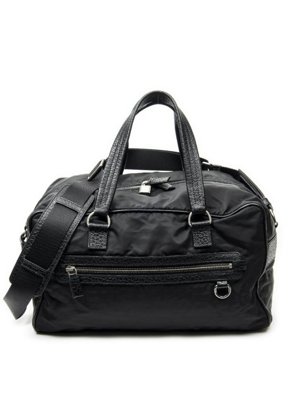 Prada Foldable Duffle Black Nylon Canvas